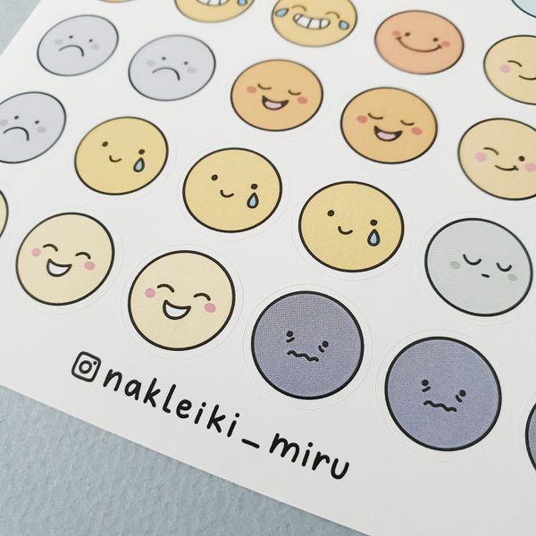Stickers with emotions - minimalist emoji