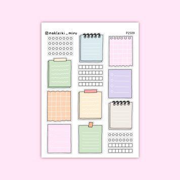 Decorative stickers - weekly trackers and pieces of paper