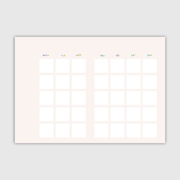 Free PDF file - 3 pages of the planner undated