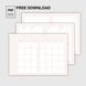 Free PDF file - 3 pages of the planner undated